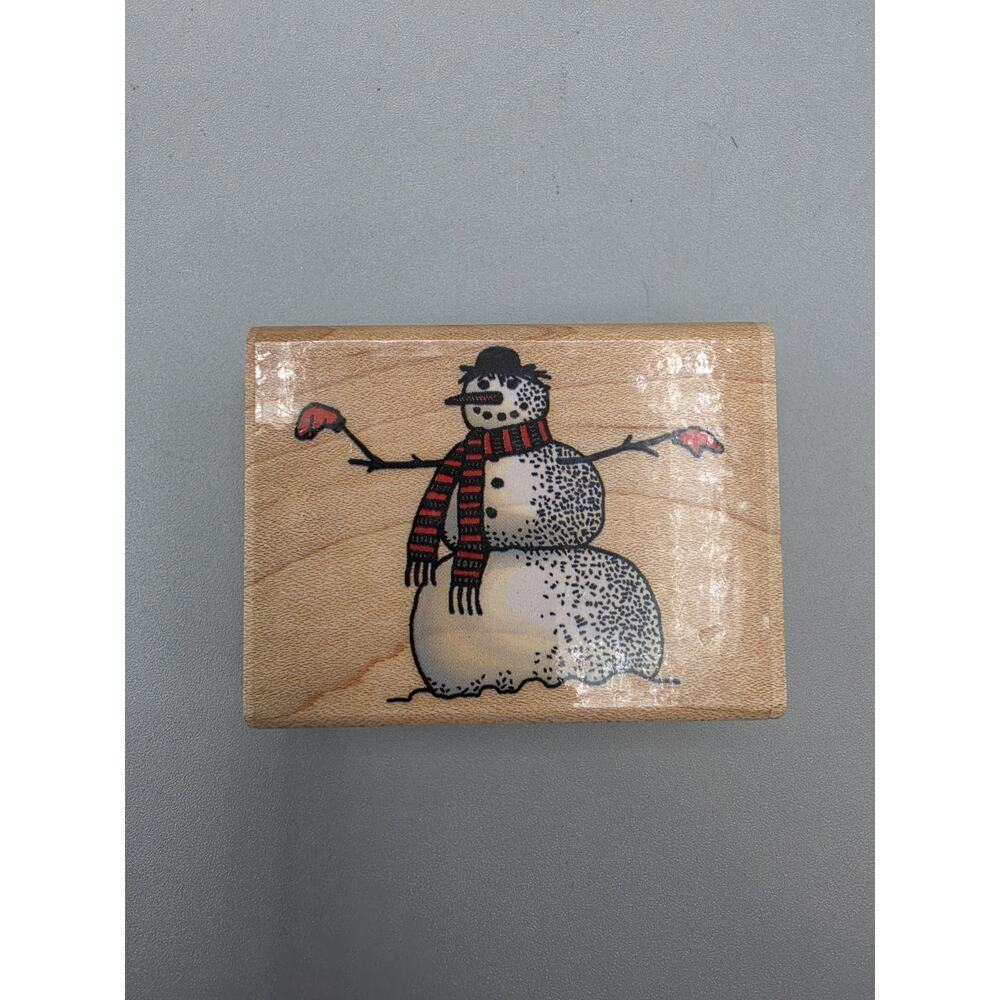 Inkadinkado Charles Wysocki Snowman Wood Mounted Rubber Stamp 5251